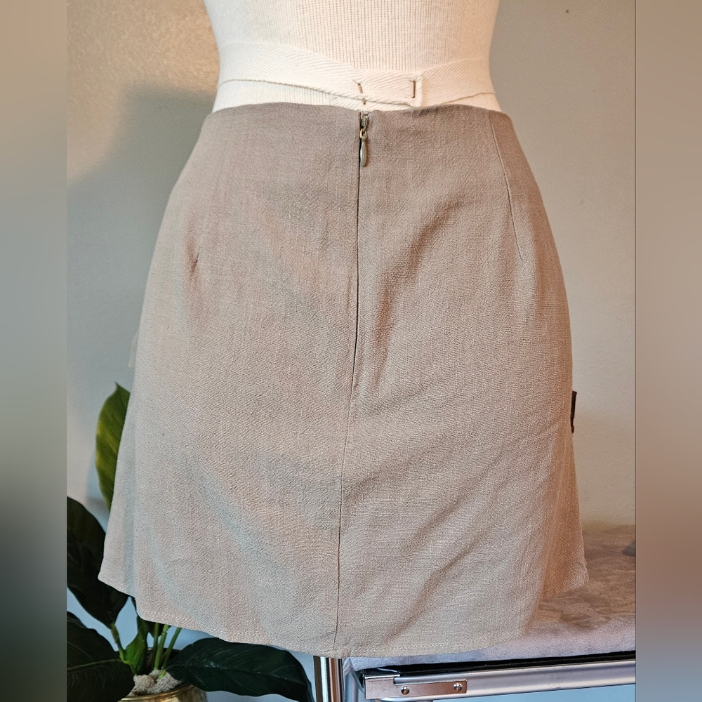 NWT Alya by Francesca's Coastal Boho Chic Twist Knot Sage Mini Skirt Size M - Picture 2 of 9